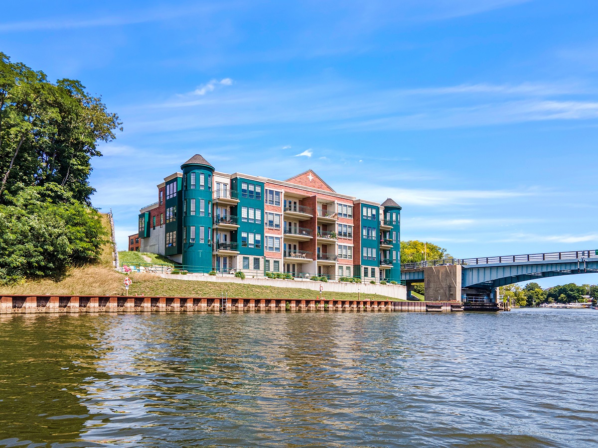 Condo overlooking water