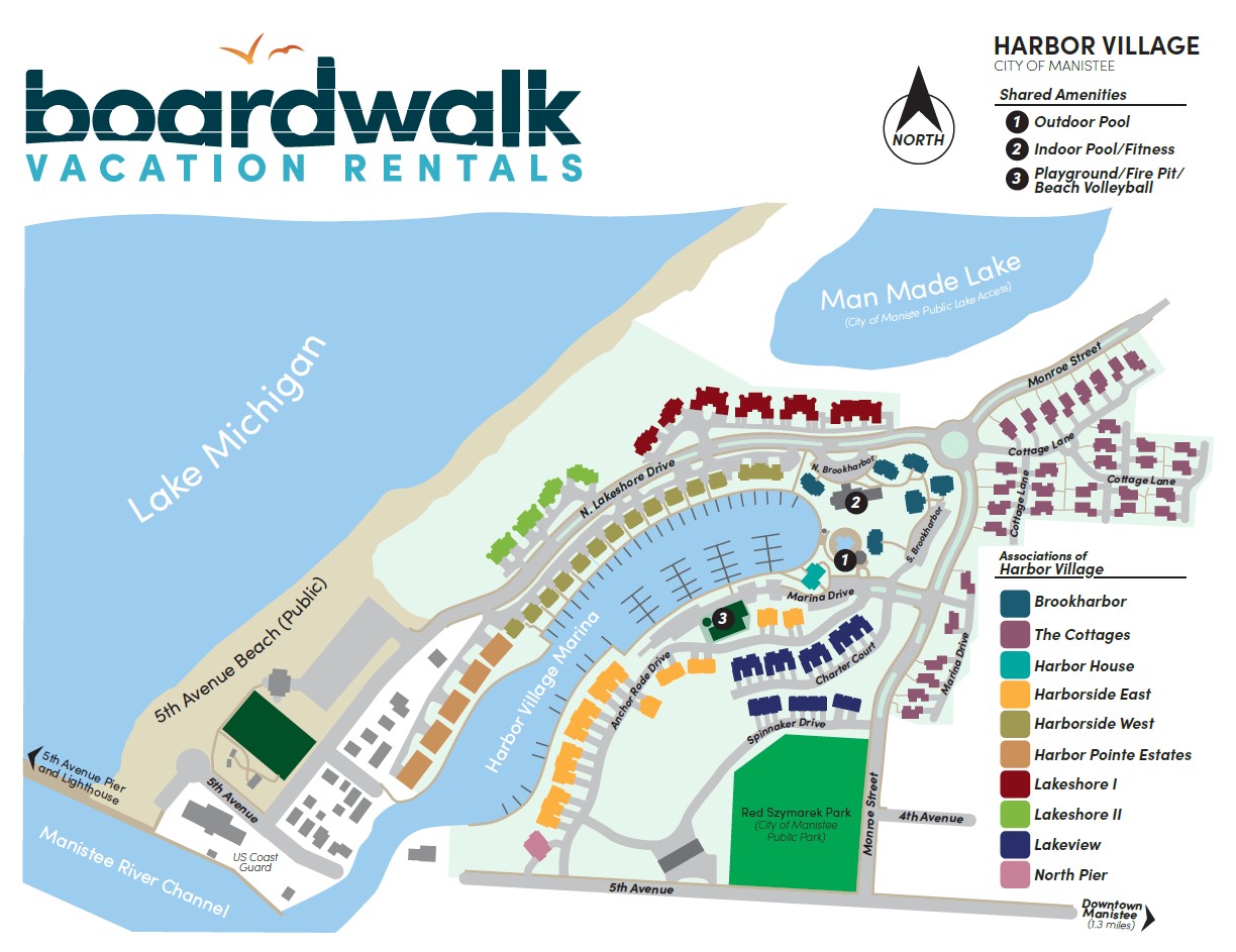 Harbor Village Manistee Map