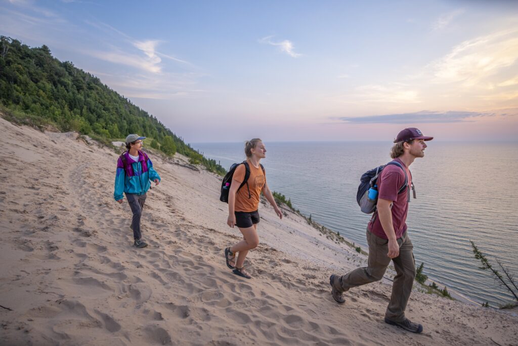 teenagers on sand dunes manistee  mi