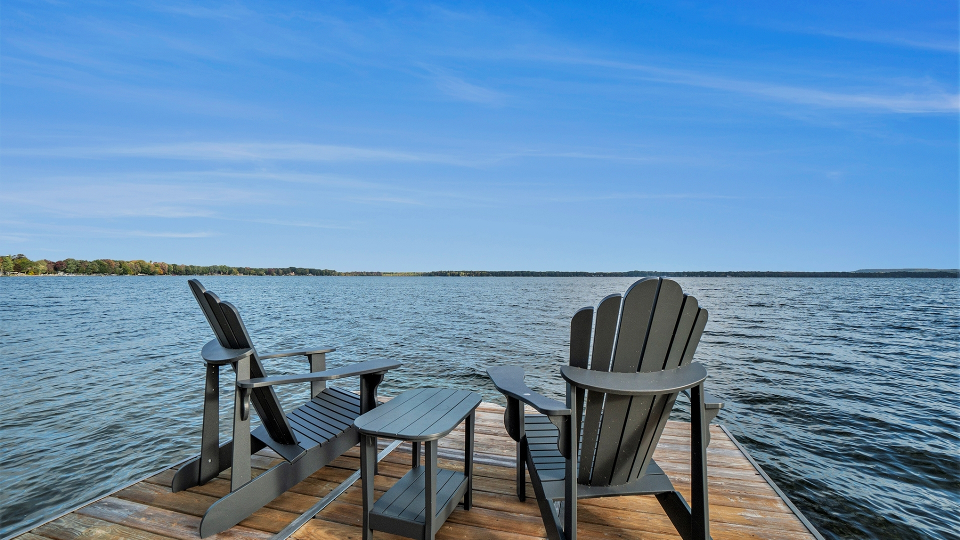 bear lake rental on the water michigan chairs on the dock lake